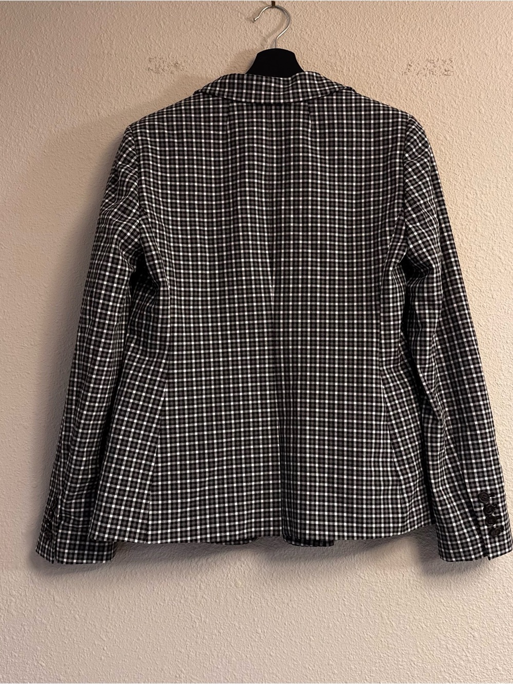 J. Crew Black and White Checked Tailored Blazer - Picture 7 of 7